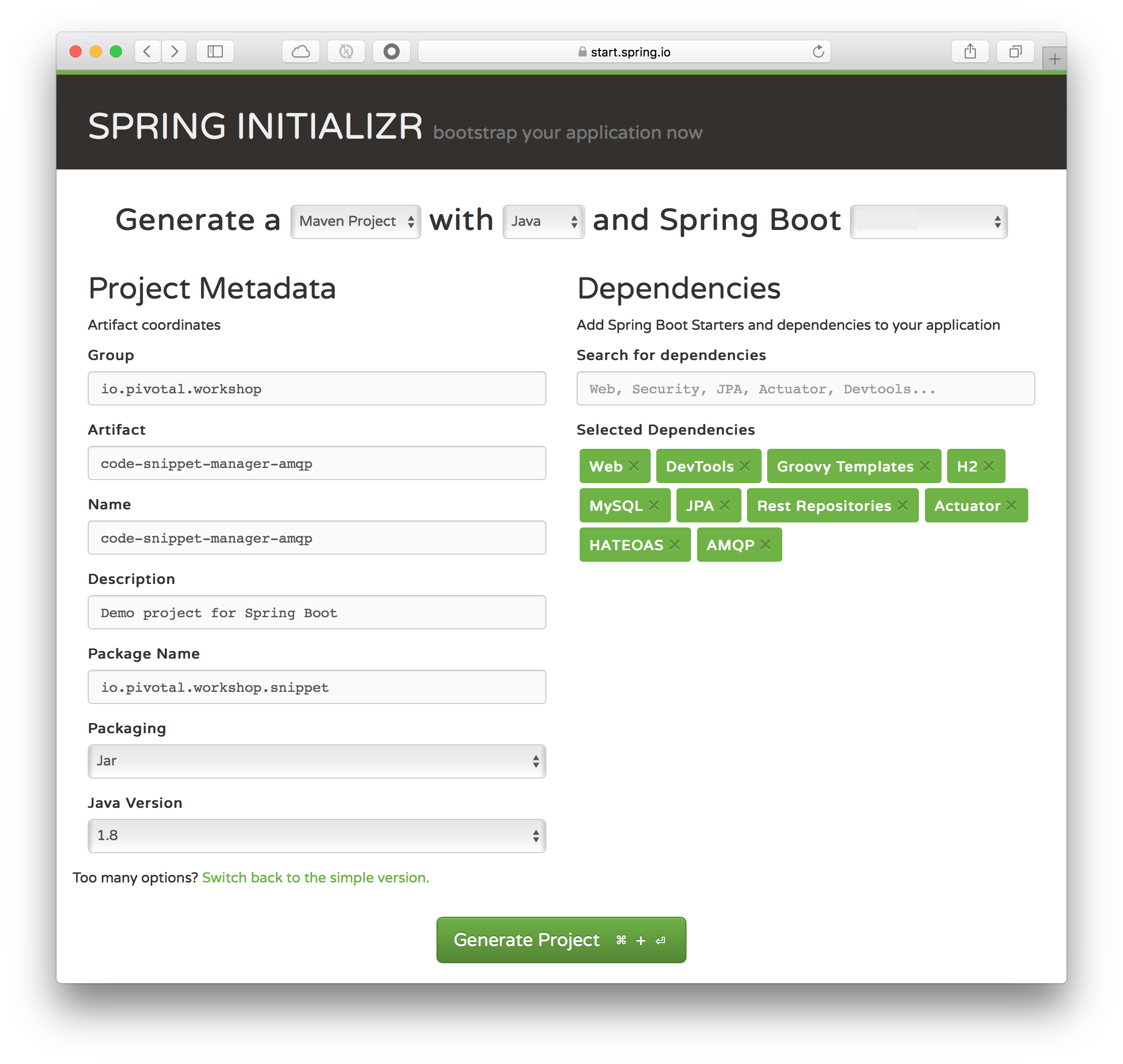 SpringInitializr