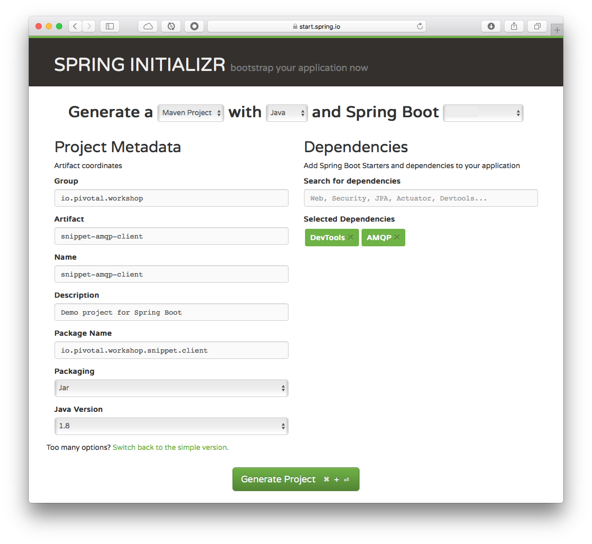 SpringInitializr